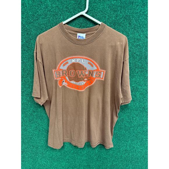 90s Cleveland Browns NFL T-Shirt Sz XL Pro Player - Picture 1 of 7